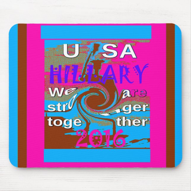 Retro USA Stronger Together Abstrakt Art Print Musmatta (Framsidan)