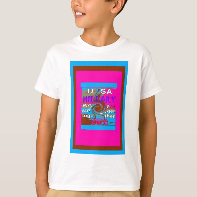 Retro USA Stronger Together Abstrakt Art Print T-shirt (Framsida)