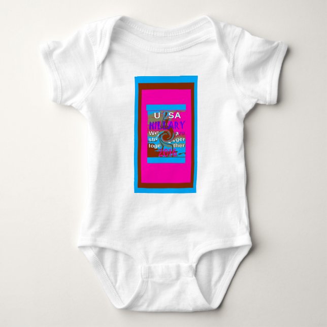 Retro USA Stronger Together Abstrakt Art Print Tee Shirt (Framsida)