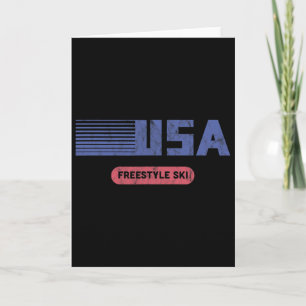 Retro Usa Team Amerikansk Freestyle Skidåkning Ski Kort