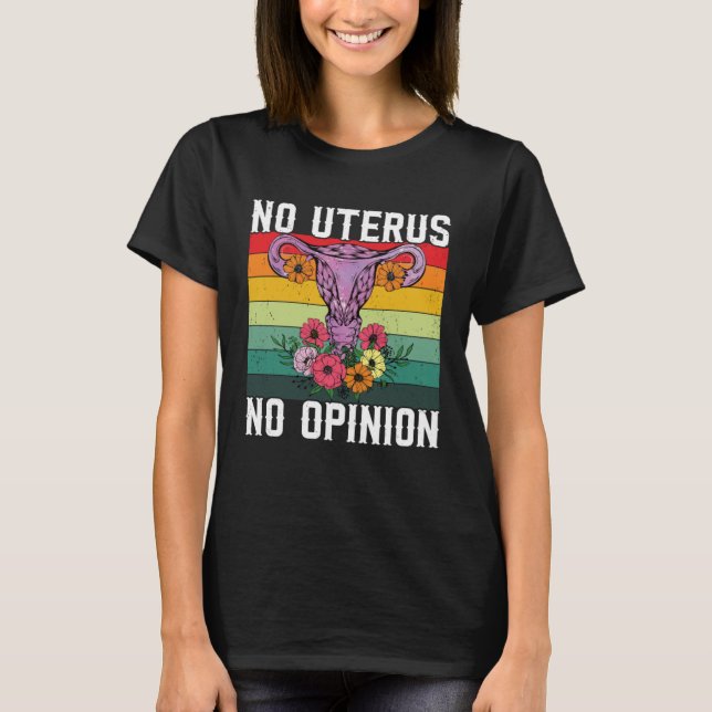 Retro Uterus Support Hysterectomy Recovery Product T Shirt (Framsida)