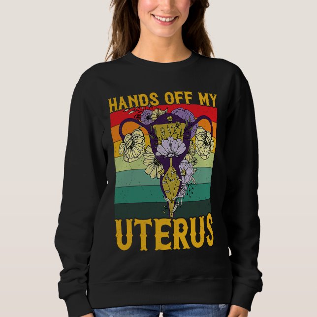 Retro Uterus Support Hysterectomy Recovery Product T Shirt (Framsida)