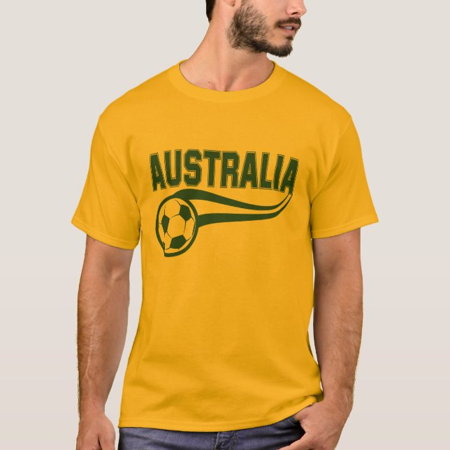 Retro-utseende Australien och fotbollsdesign T Shirt (Framsida)