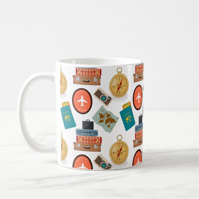 Retro Vacation Travel - temat Kaffemugg (Vänster)