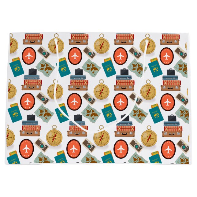 Retro Vacation Travel Thabel Gift Bag (Framsidan)