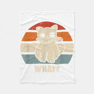 Retro Vad Katt Kniv Meow Kitty Roliga Katter Mamma Fleecefilt