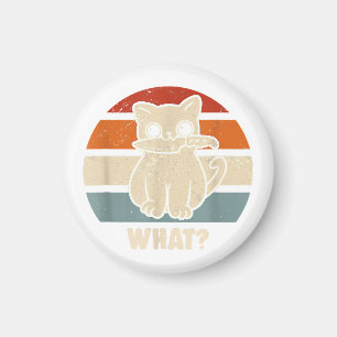 Retro Vad Katt Kniv Meow Kitty Roliga Katter Mamma Magnet