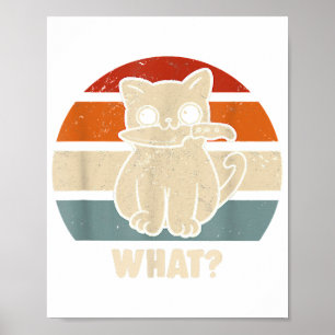 Retro vad katt Knivar betyder för Kattunge för för Poster