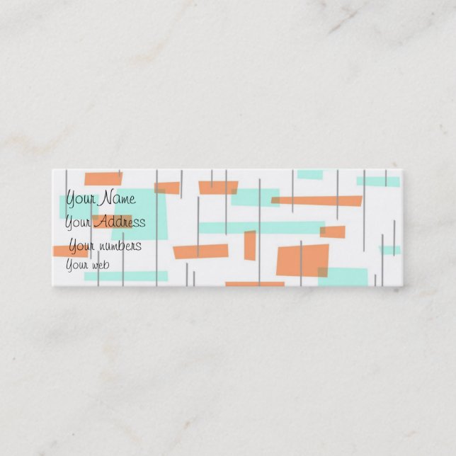 Retro vädjan mini visitkort (Framsida)