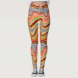 retro våg disco leggings