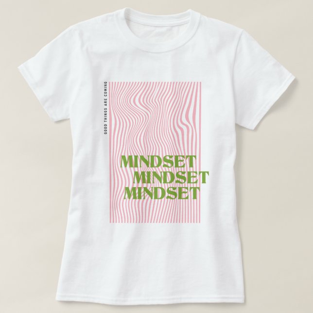 Retro våg grafisk mindset t shirt (Design framsida)