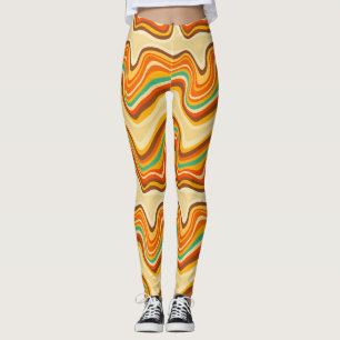 retro våg varm leggings