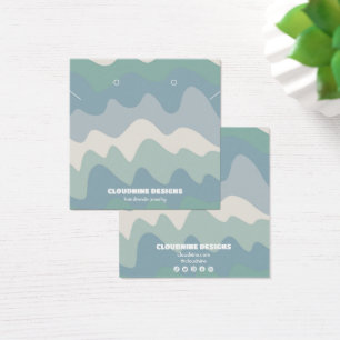 Retro Vågar Earring Necklace Juelry Visning Card Fyrkantigt Visitkort