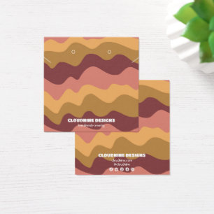 Retro Vågar Earring Necklace Juelry Visning Card Fyrkantigt Visitkort