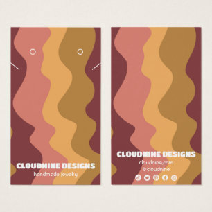 Retro Vågar Earring Necklace Juelry Visning Card Visitkort