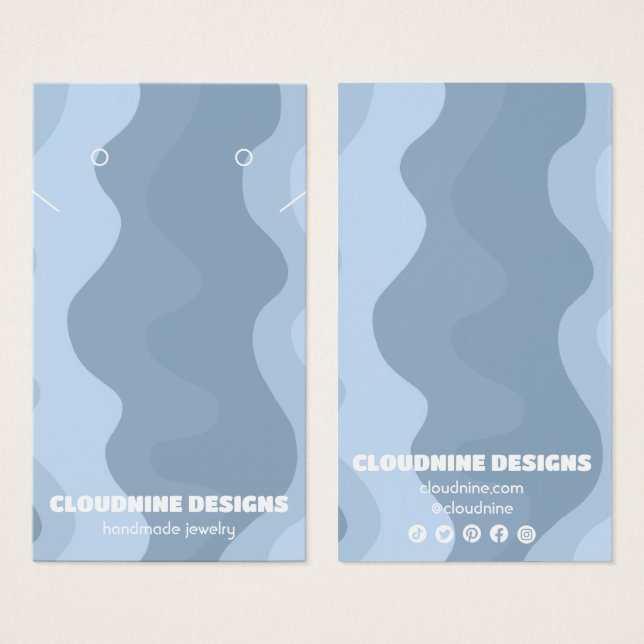 Retro Vågar Earring Necklace Juelry Visning Card Visitkort (Framsida & baksida)