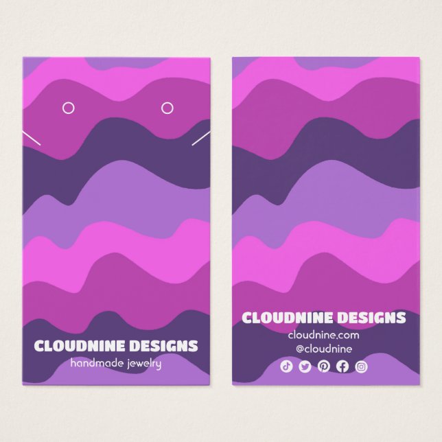 Retro Vågar Earring Necklace Juelry Visning Card Visitkort (Framsida & baksida)