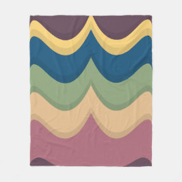 Retro Vågar Pastel Fleecefilt