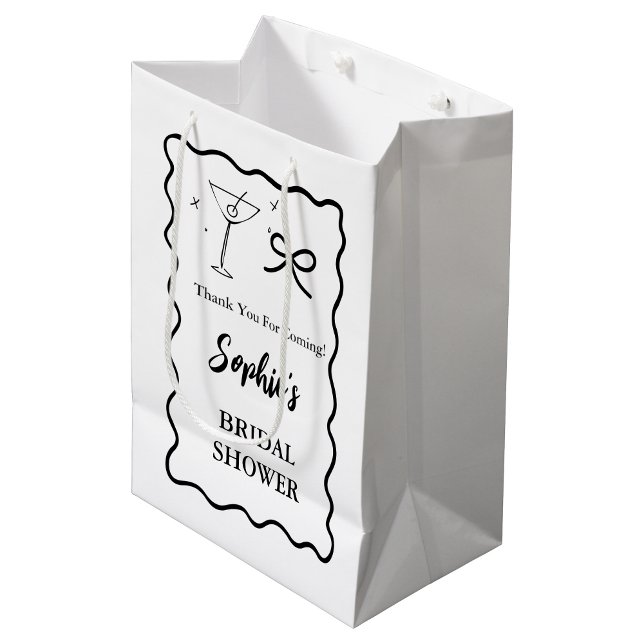 Retro Vågigt Möhippa Gift Bag - Martini Glass (Skapare uppladdad)