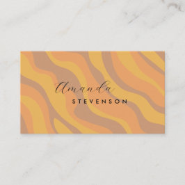 Retro vågigt mönster visitkort