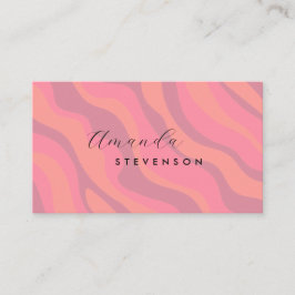 Retro vågigt mönster visitkort