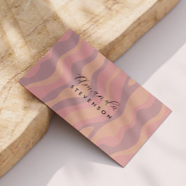 Retro vågigt mönster visitkort