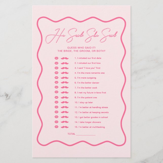 Retro Vågigt Rosa Möhippa. (Framsida)