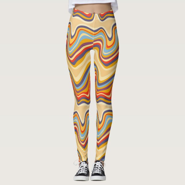 retro vågseaside leggings (Framsida)
