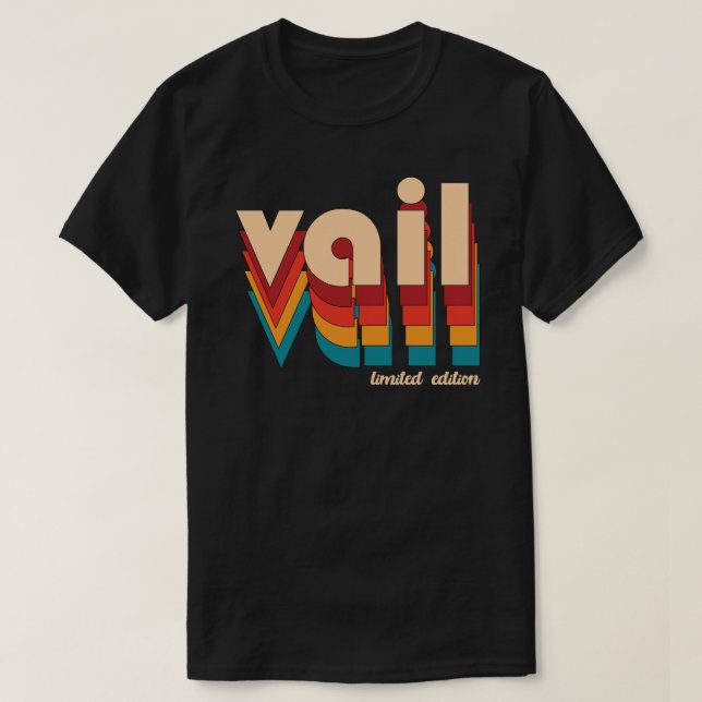 Retro Vail Ski T Shirt (Design framsida)