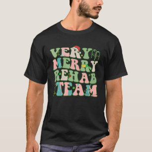 Retro Väldigt Merry Rehab Team Julafton Therapy Sq T Shirt