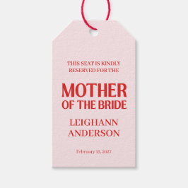 Retro Valentine Bridal Shower Red Pink Presentetikett