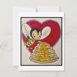 Retro Valentine Card Anteckningskort