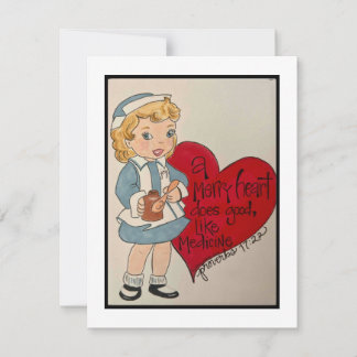 Retro Valentine Card Anteckningskort