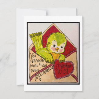 Retro Valentine Card Anteckningskort