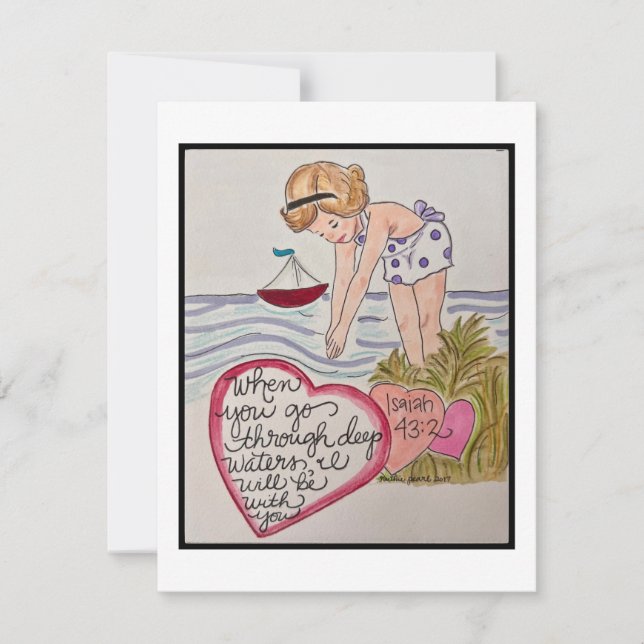 Retro Valentine Card Anteckningskort (Framsida)