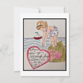 Retro Valentine Card Anteckningskort