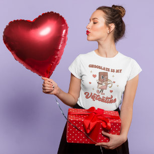 Retro Valentine Chocolate är min Valentine T Shirt