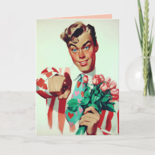 Retro Valentine Flirty Guy Inbjudan