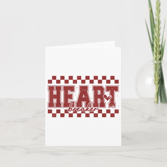 Retro Valentine-känslor Hjärtbrytare Anti-valentin Kort (Framsida)
