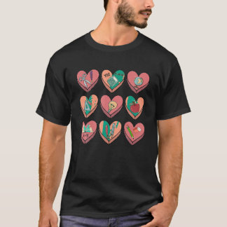 Retro Valentine Teacher Candy Heart School Teacher T Shirt
