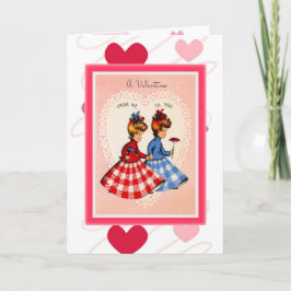 Retro Valentine ~Twillingar i Gingham Card Helgkort