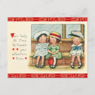 Retro Valentine vykort