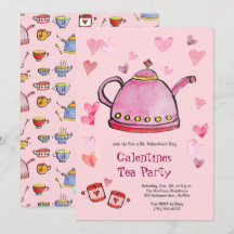 Retro Valentines dag Galentines Tea Dam Lunch
