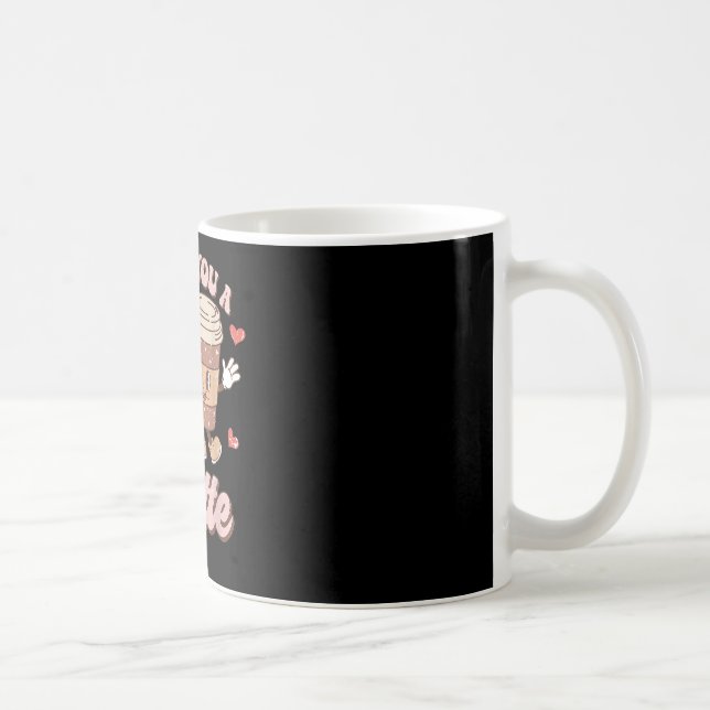 Retro Valentines day I Kärlek, du har en latte-kaf Kaffemugg (Höger)