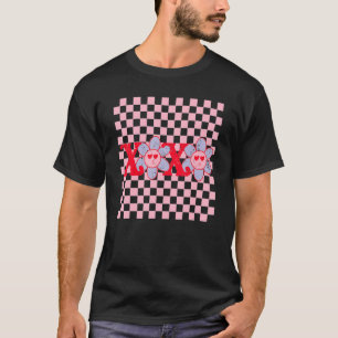 Retro Valentines day XoXo Kontrollerad Lycklig Ans T Shirt