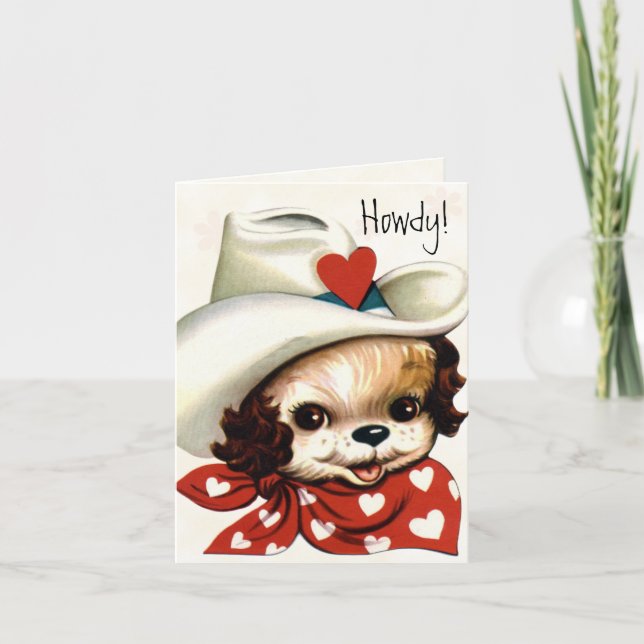 Retro valentinkortför barn helgkort (Framsida)