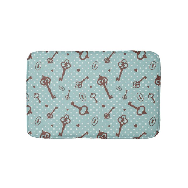 Retro valentinnycklar badrumsmatta (Framsidan)