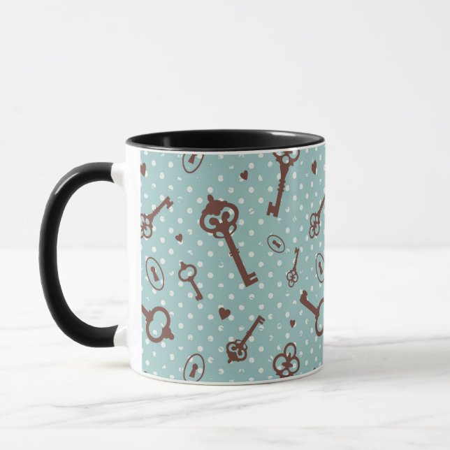 Retro valentinnycklar mugg (Vänster)