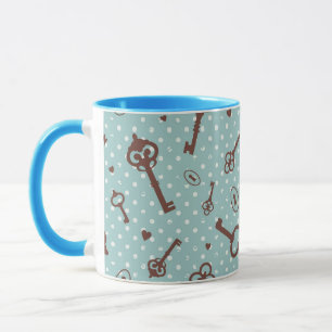 Retro valentinnycklar mugg