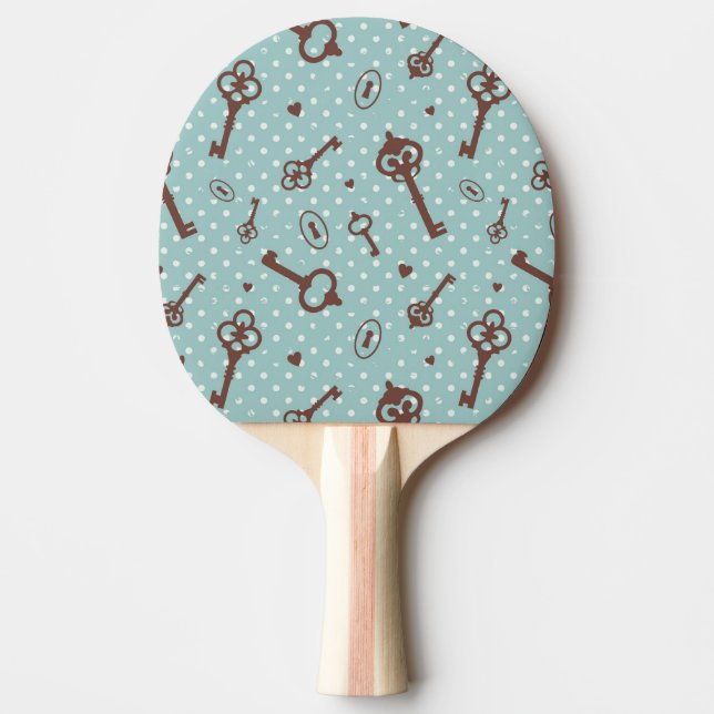 Retro valentinnycklar pingisracket (Framsidan)